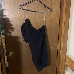 Speechless One Shoulder Black Mini Dress XS NWT